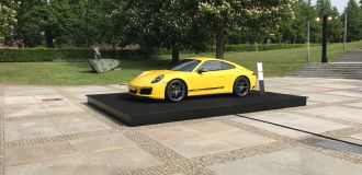 Podestbau Fahrzeugpodest Event